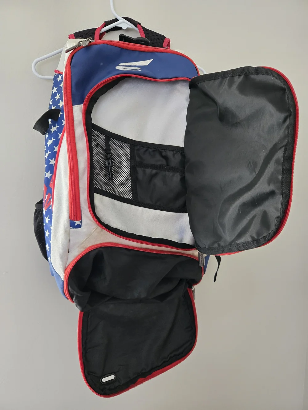 Easton White, Blue & Red Baseball Or Softball Backpack
